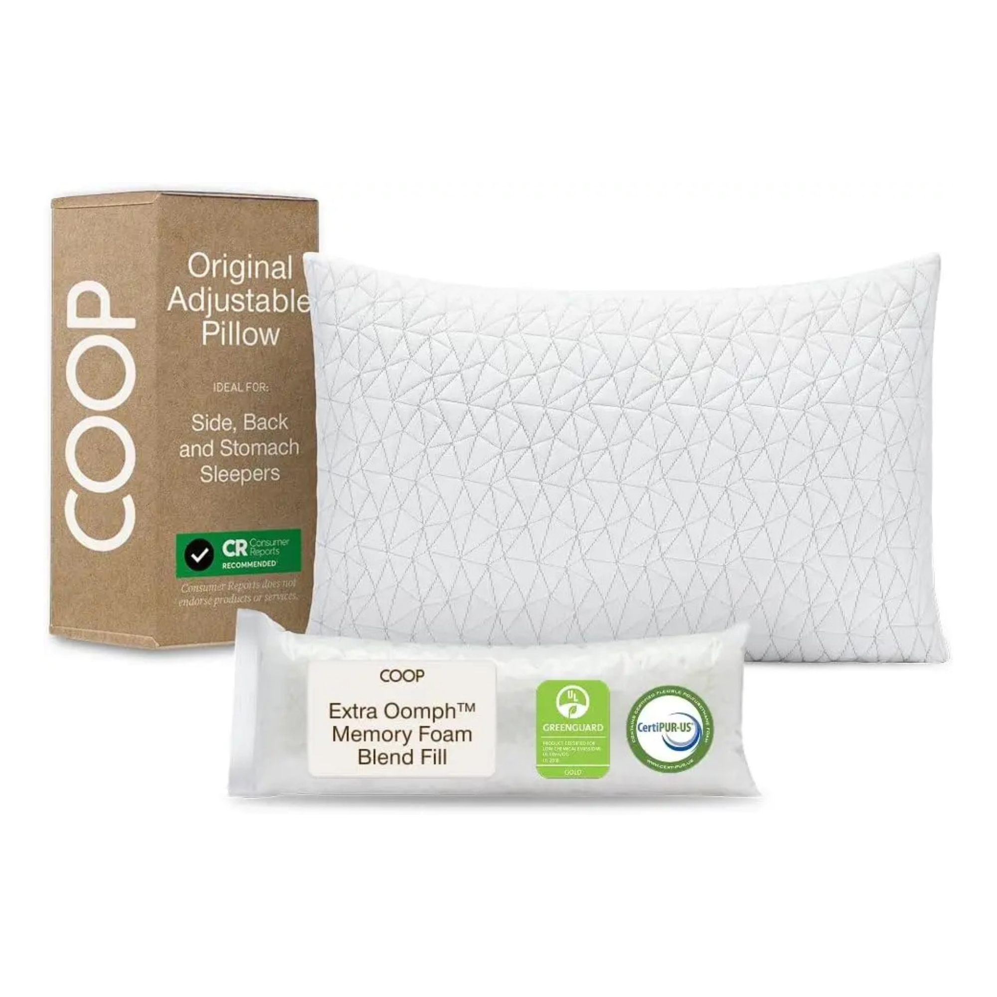 Adjustable Queen Memory Foam Pillow