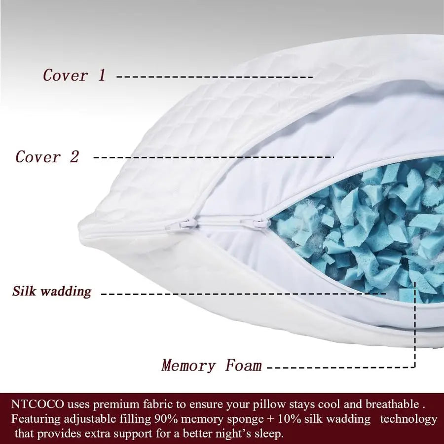 Queen Memory Foam Pillows (2-Pack)