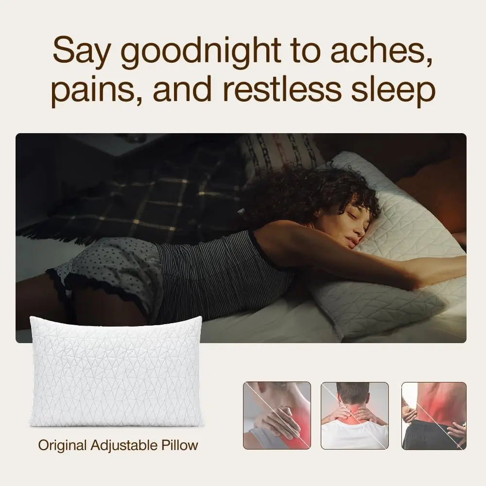 Adjustable Queen Memory Foam Pillow