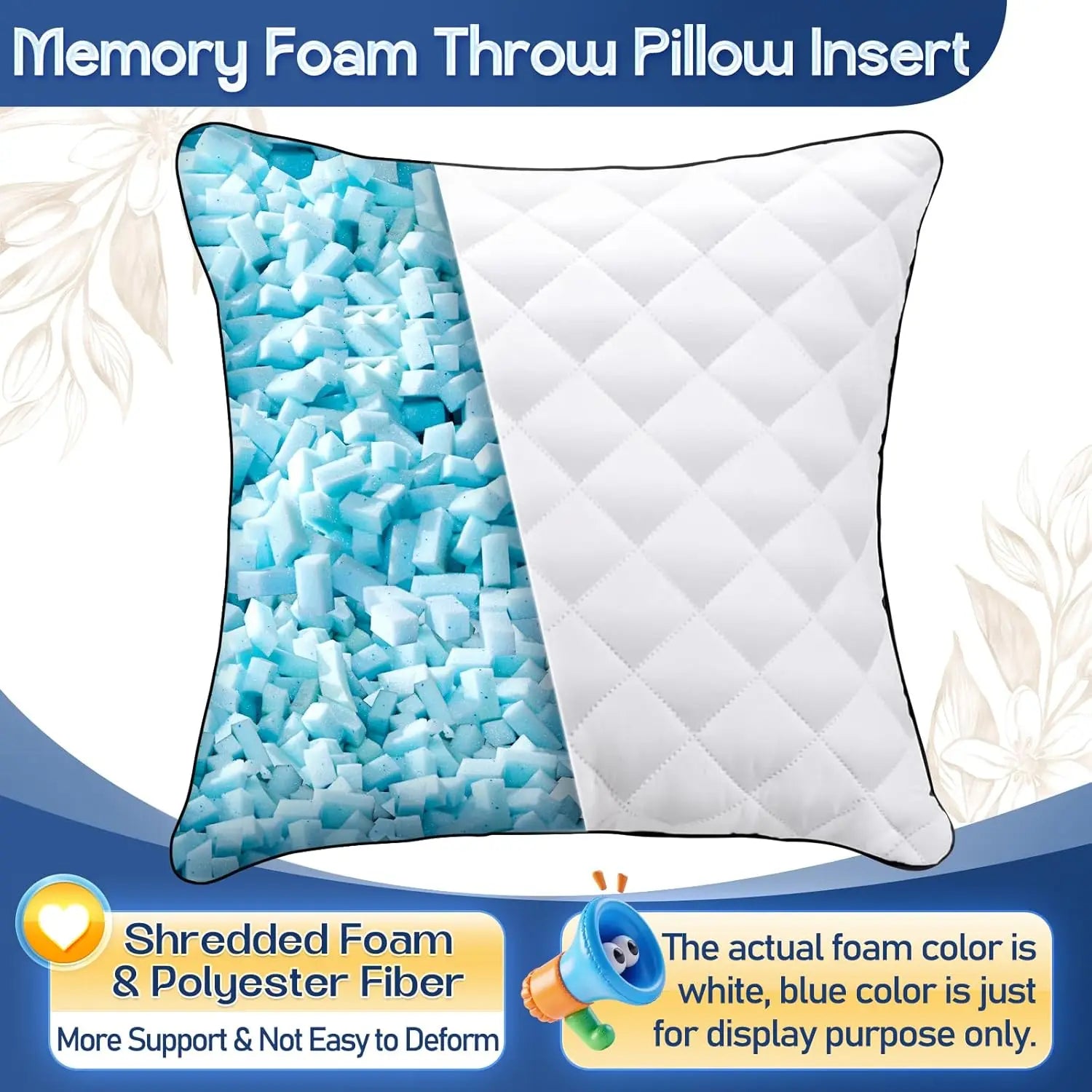 Decor Pillow Inserts 18x18 (2-Pack)