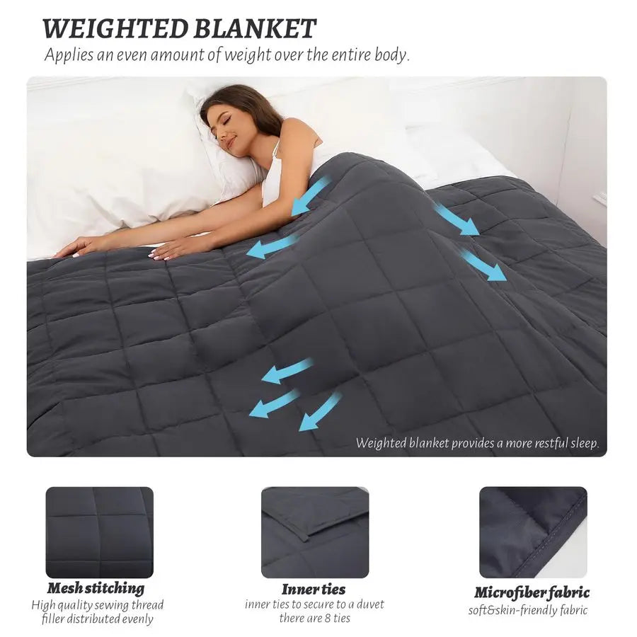 Dark Grey Weighted Blanket 12lb 60x80