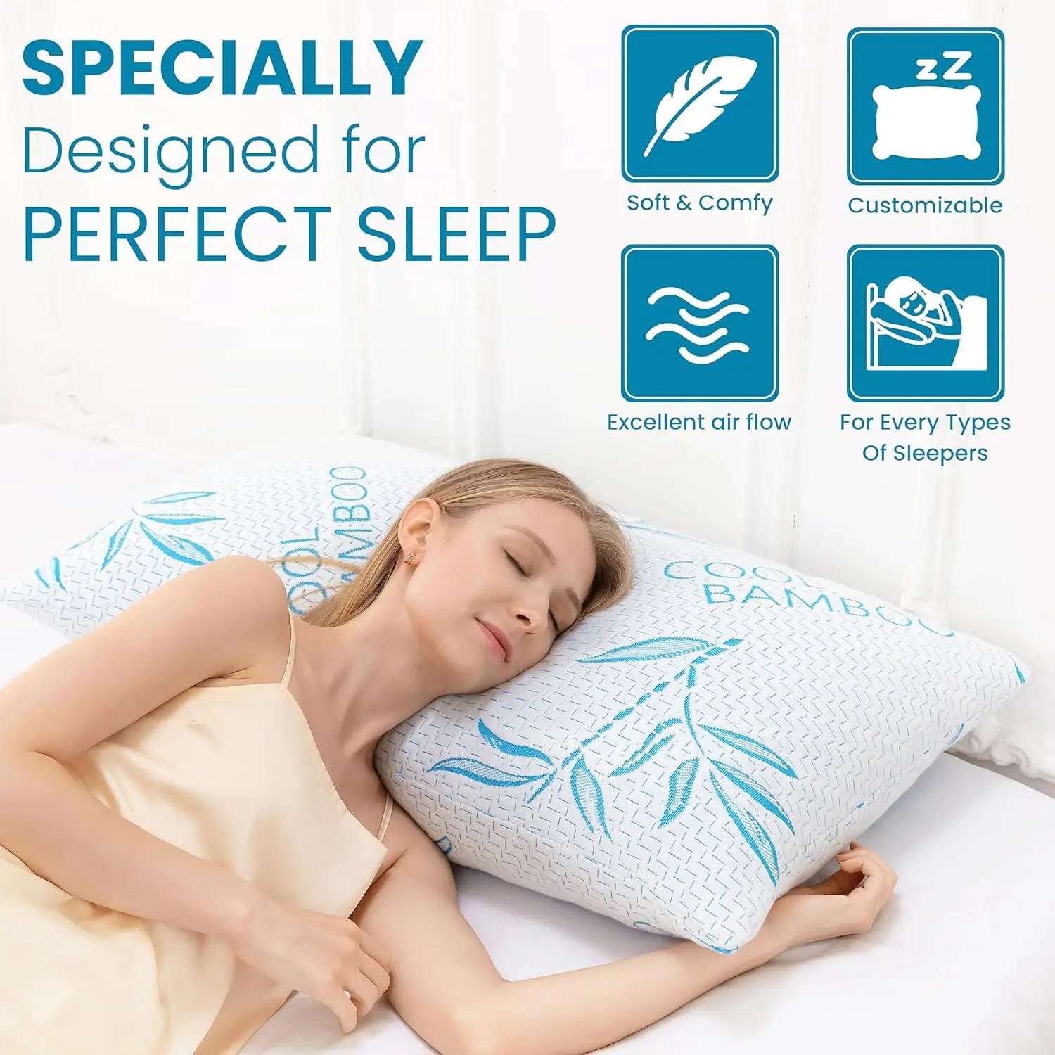King Cooling Pillows (Washable 2-Pack)