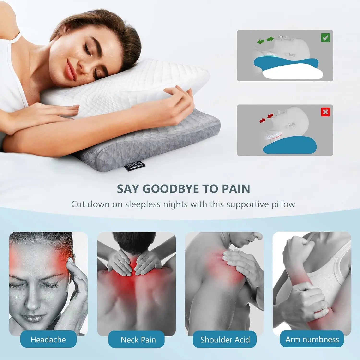 Ergonomic Neck Relief Pillow