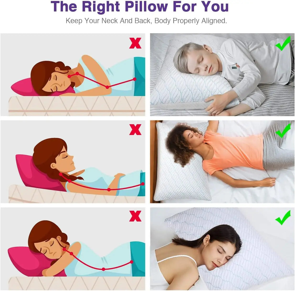 King Adjustable Cooling Pillows (Set 2)