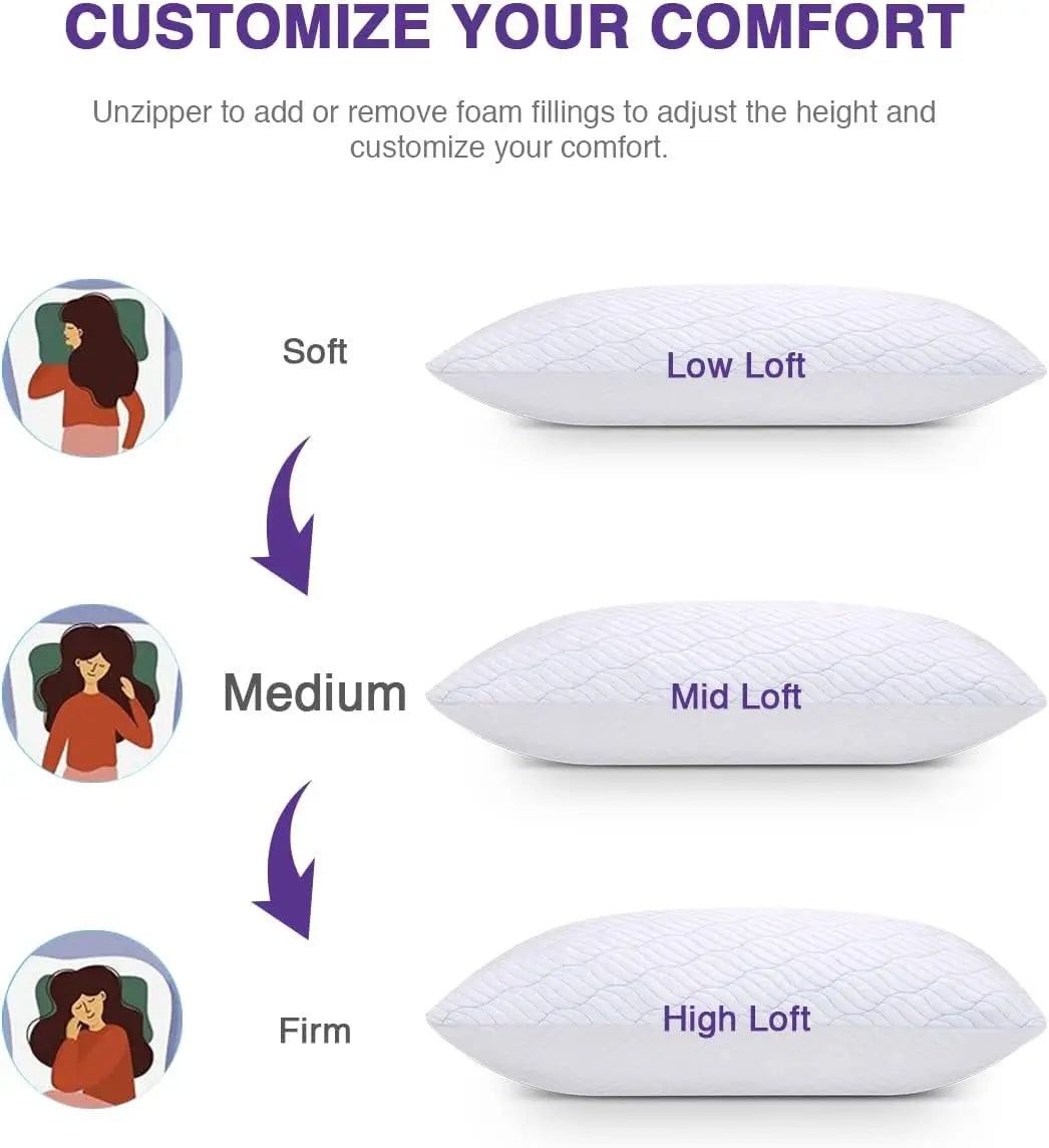 King Adjustable Cooling Pillows (Set 2)
