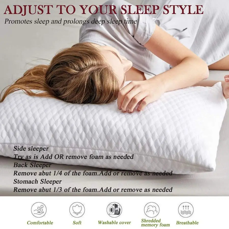 Queen Memory Foam Pillows (2-Pack)