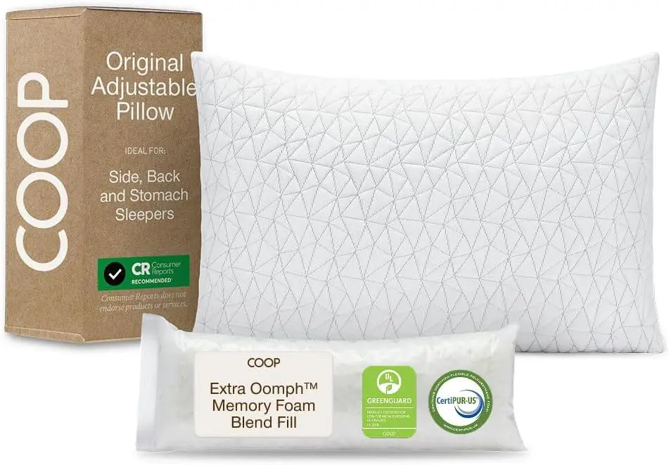 Adjustable Queen Memory Foam Pillow