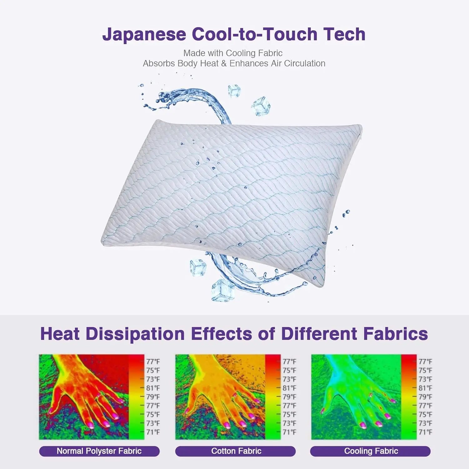 King Adjustable Cooling Pillows (Set 2)