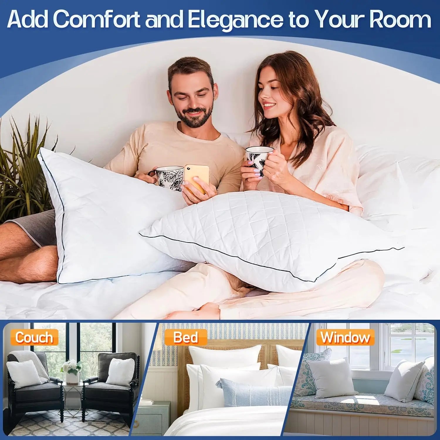 Decor Pillow Inserts 18x18 (2-Pack)
