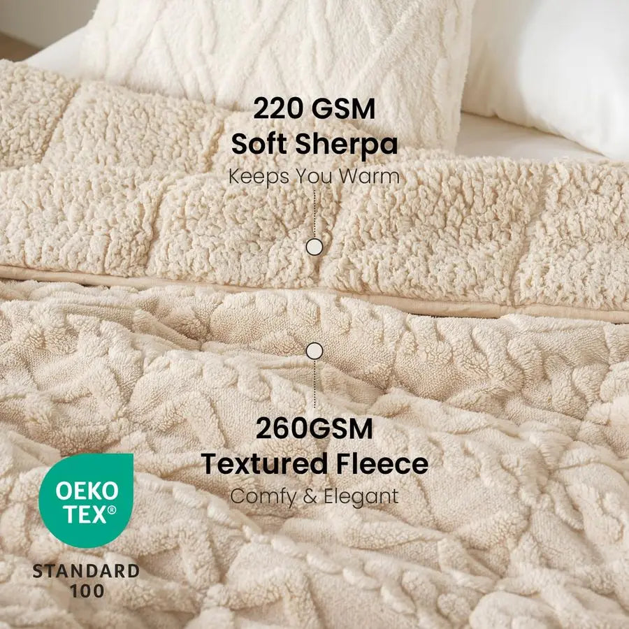 Queen Sherpa Weighted Blanket 15lb